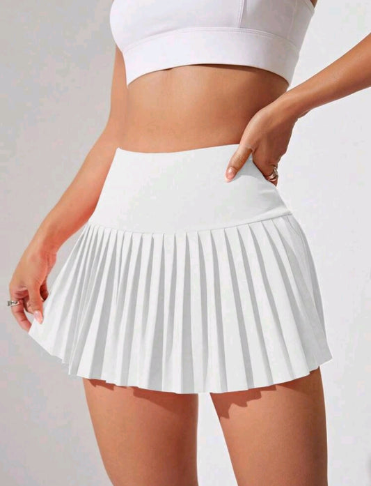 White Pleated Skirt