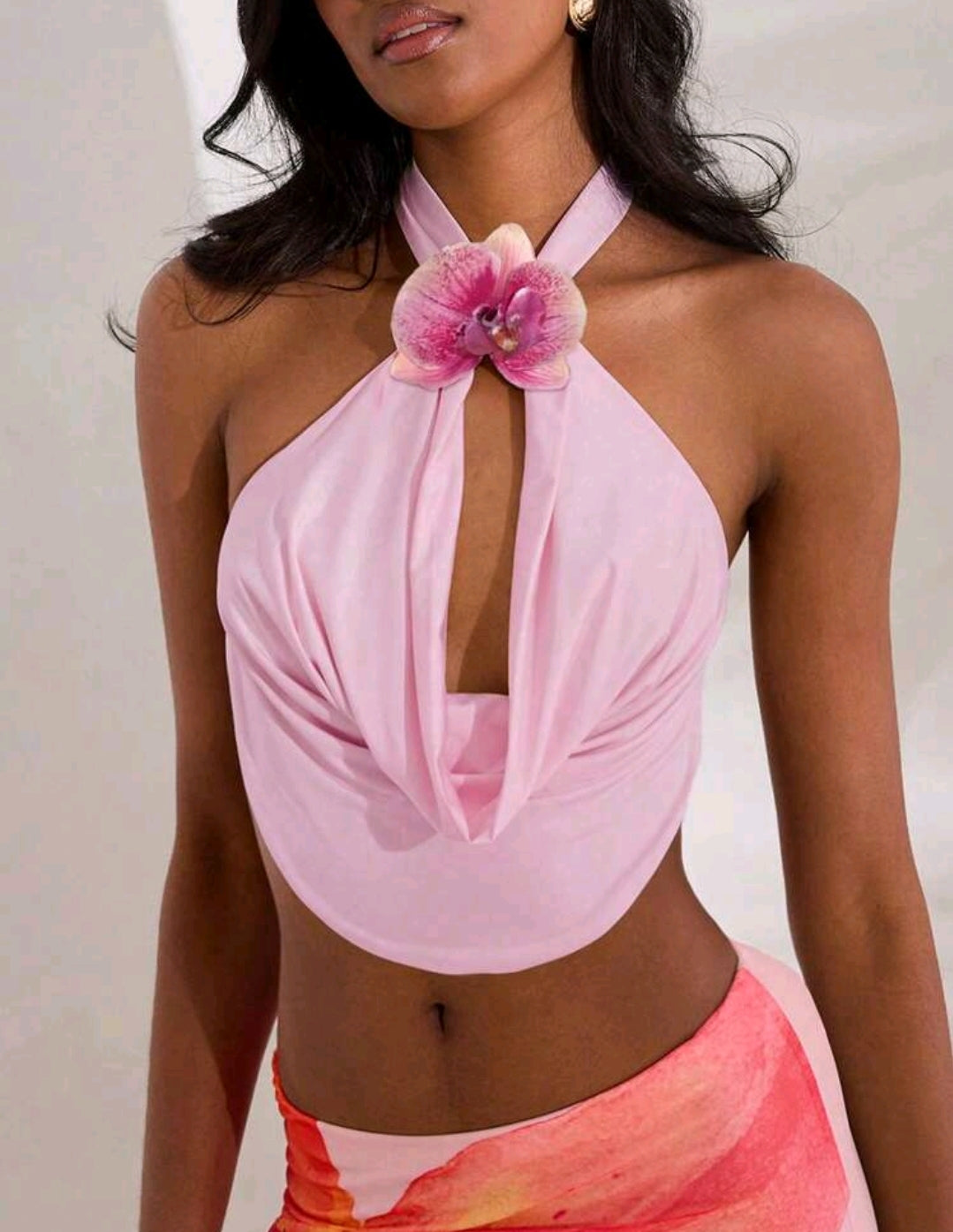 Flower Cowl Top