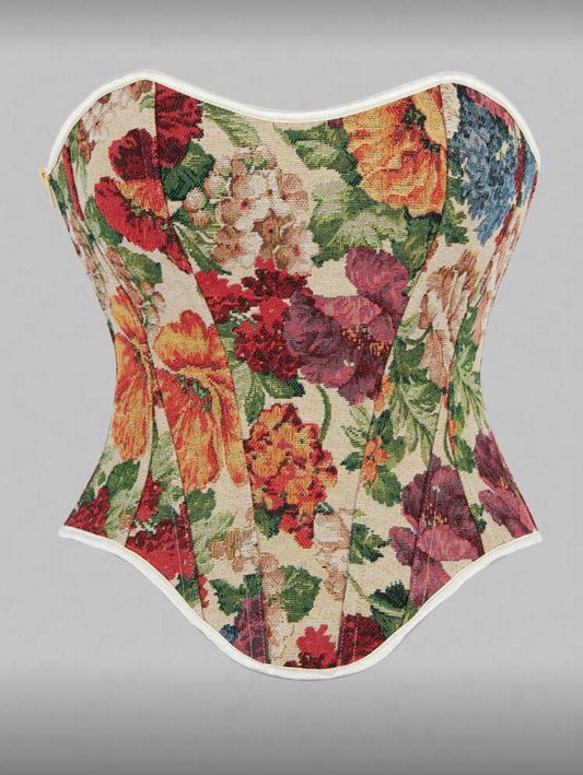 Khaki Floral Corset