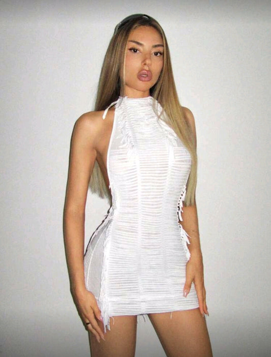 White Fluffy Dress