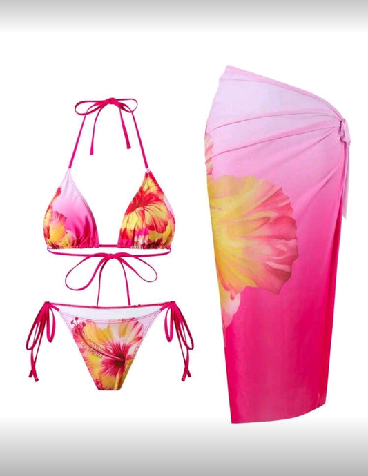 3PCS Skirt Swimwear