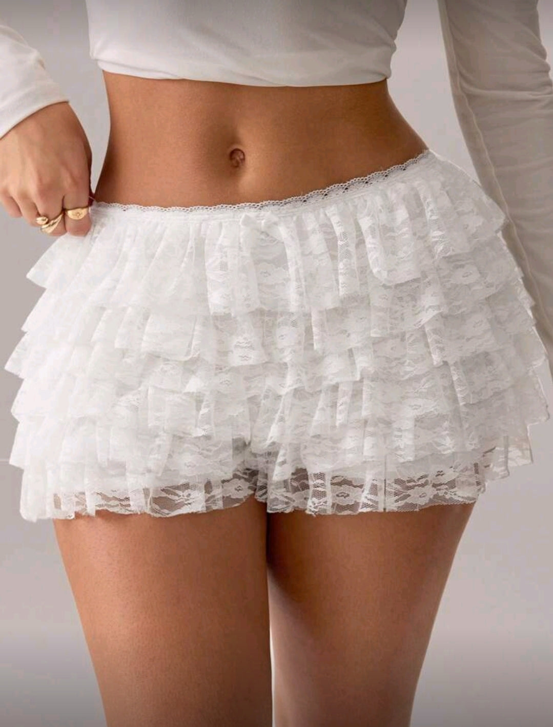 Lace Ruffle Shorts