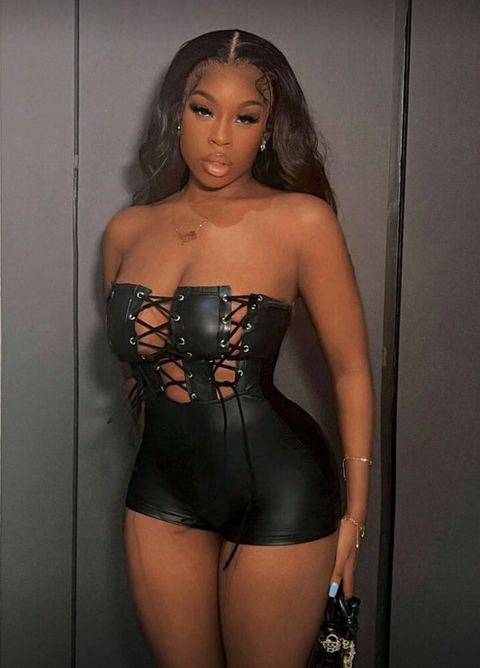 PU Cutout Jumpsuit
