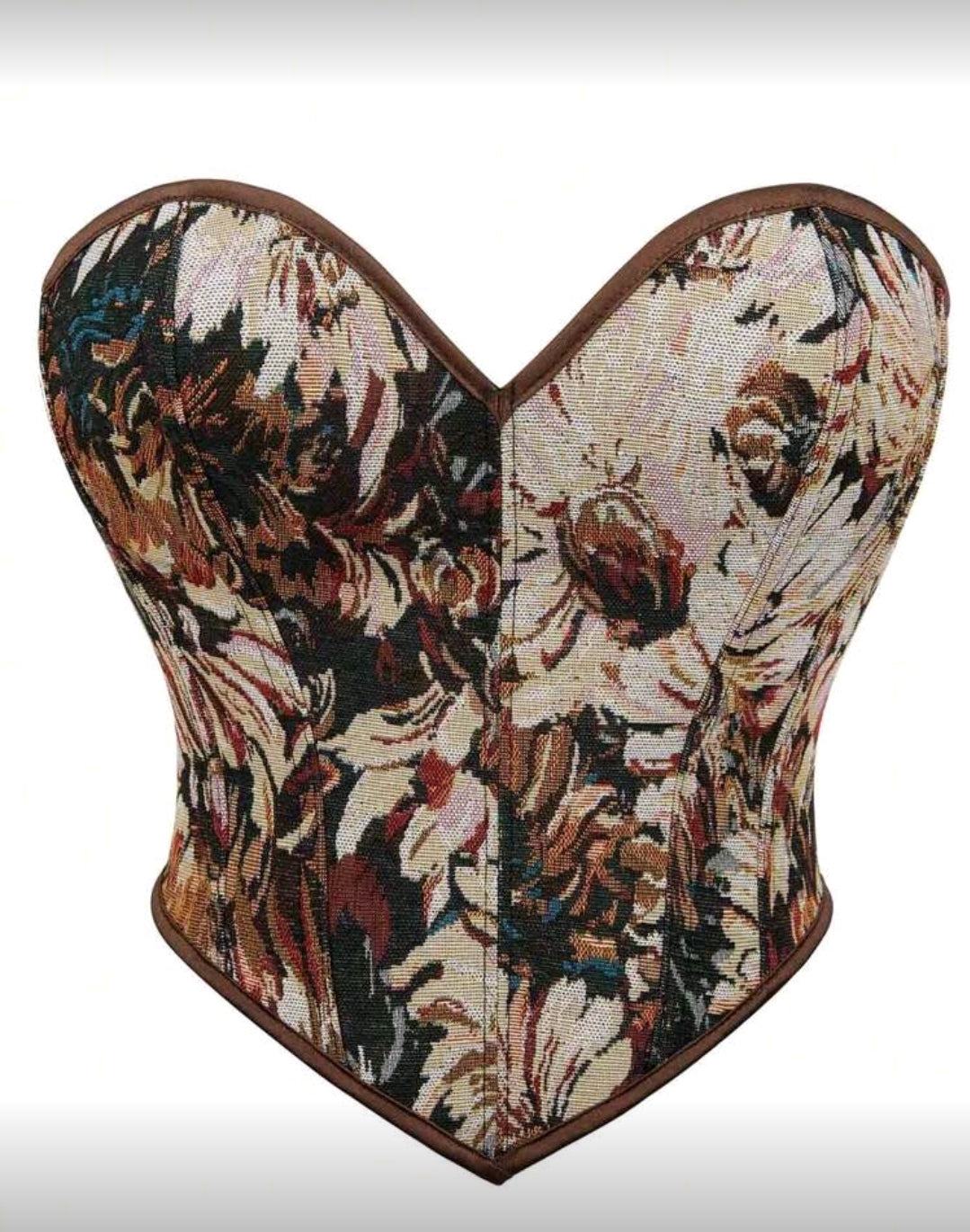 Brown Floral Corset