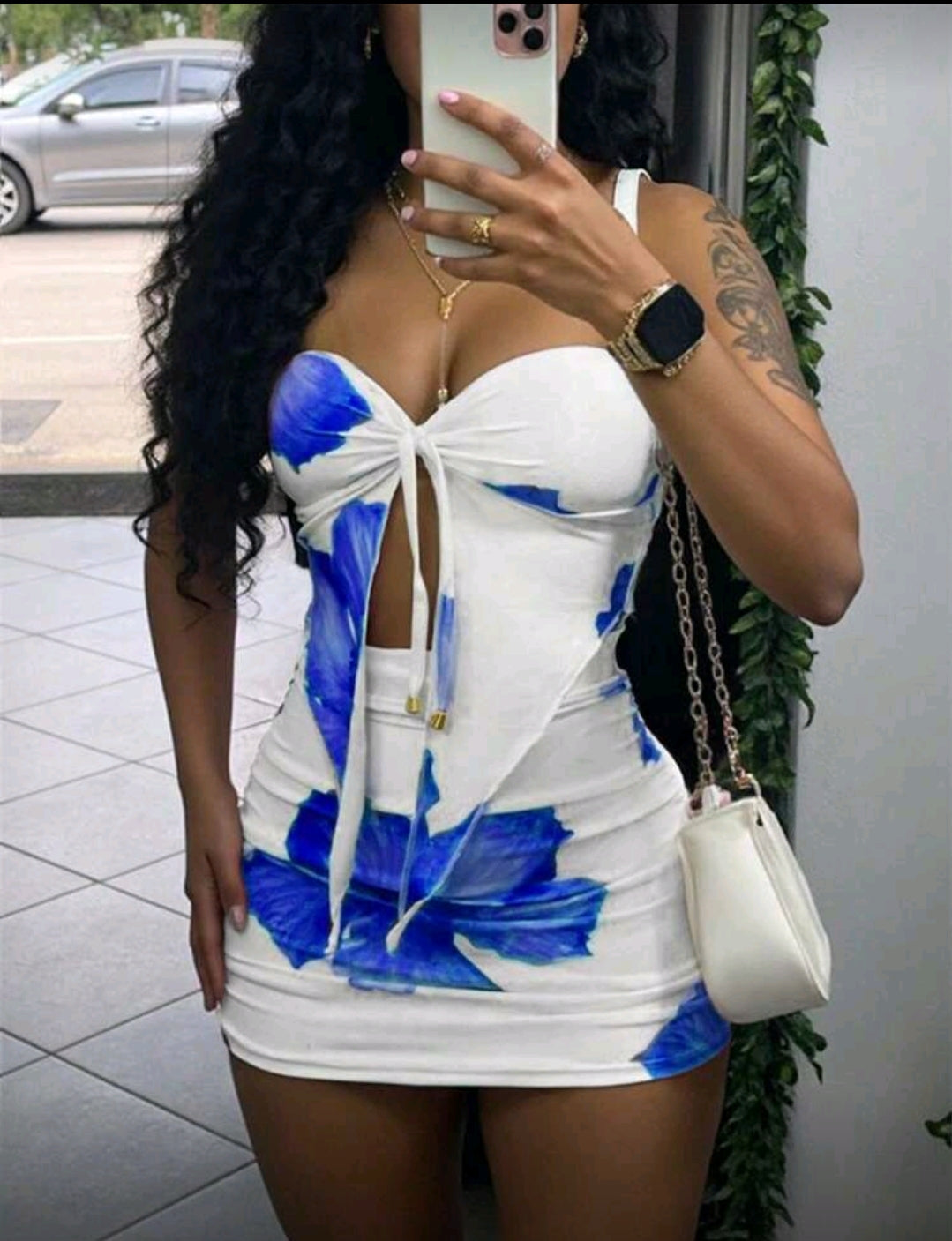 Blue Cami Two Piece Floral