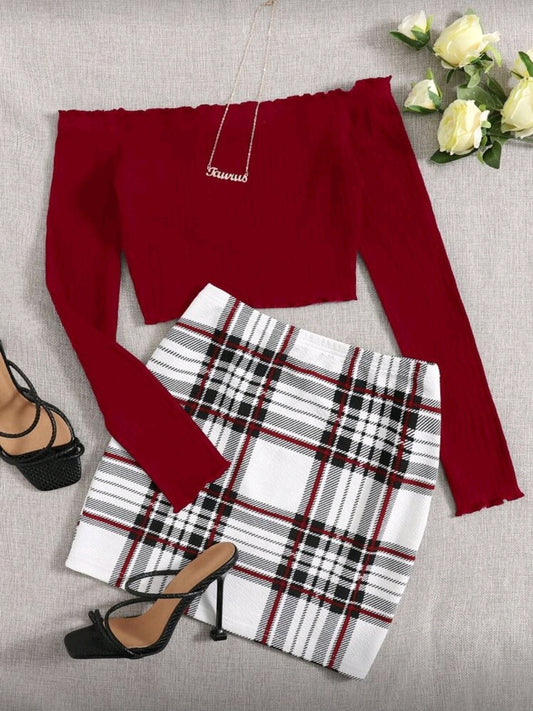 Tartan Set Red