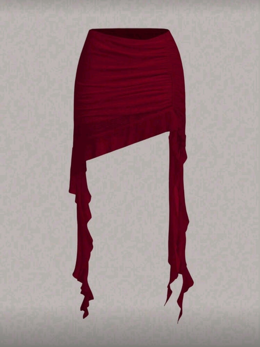 Burgundy Jellyfish Skirt