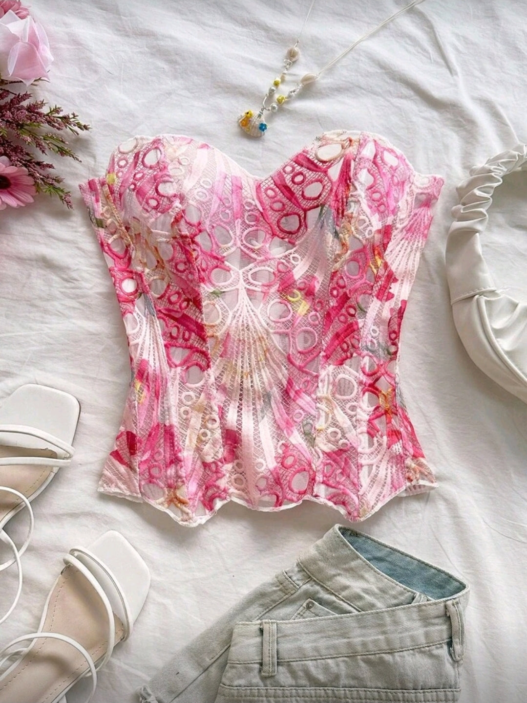 Tie Dye Lace Corset