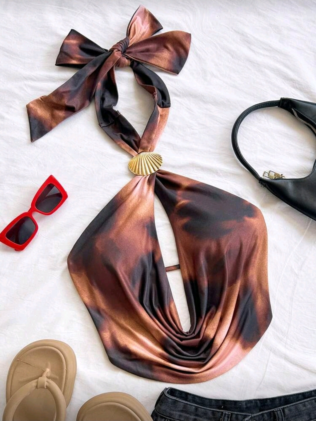 Tie Dye Cowl Top
