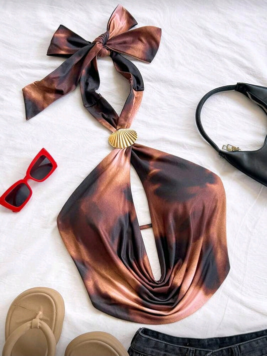 Tie Dye Cowl Top
