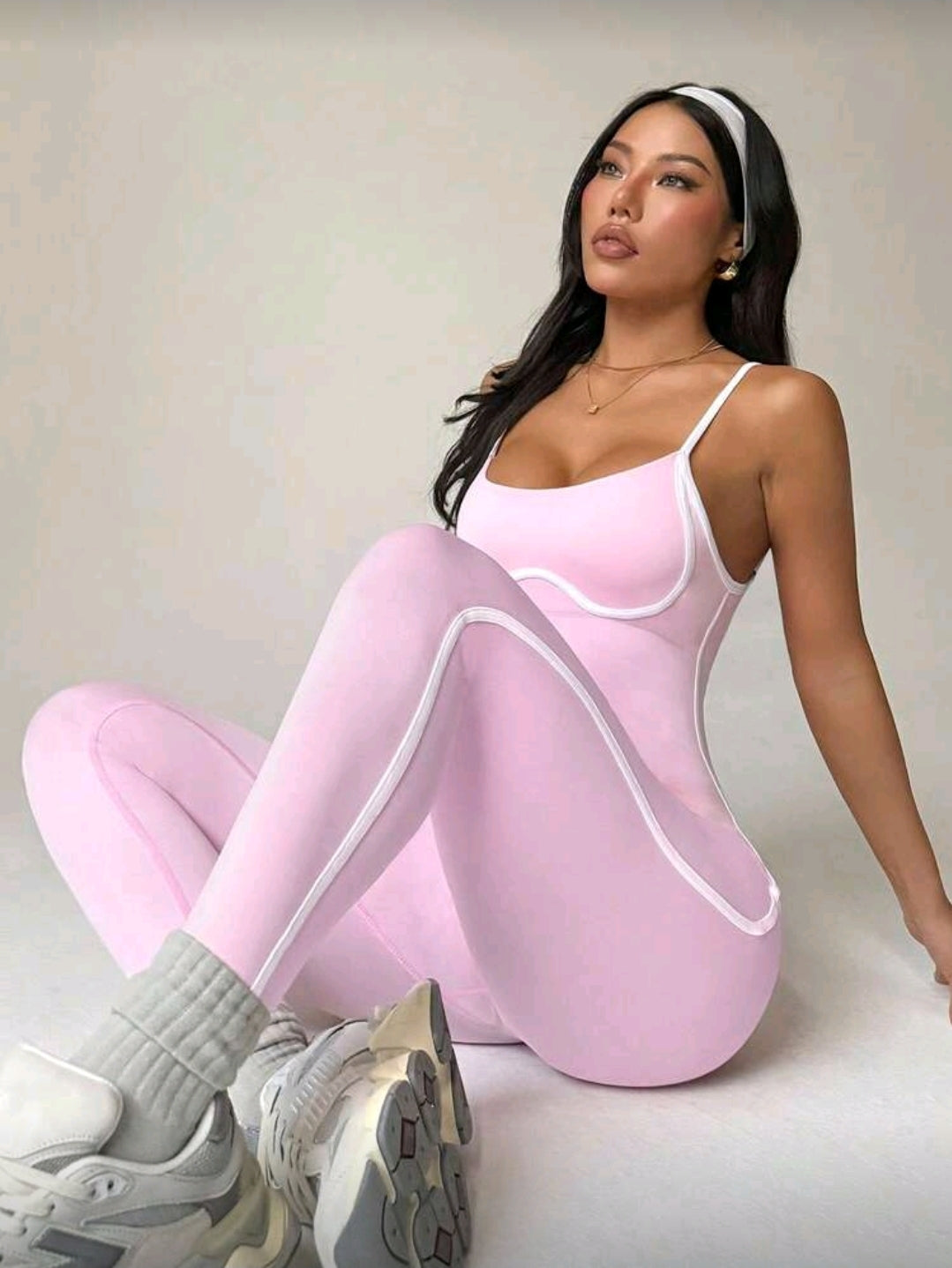 Pink Lined Jumpsuit