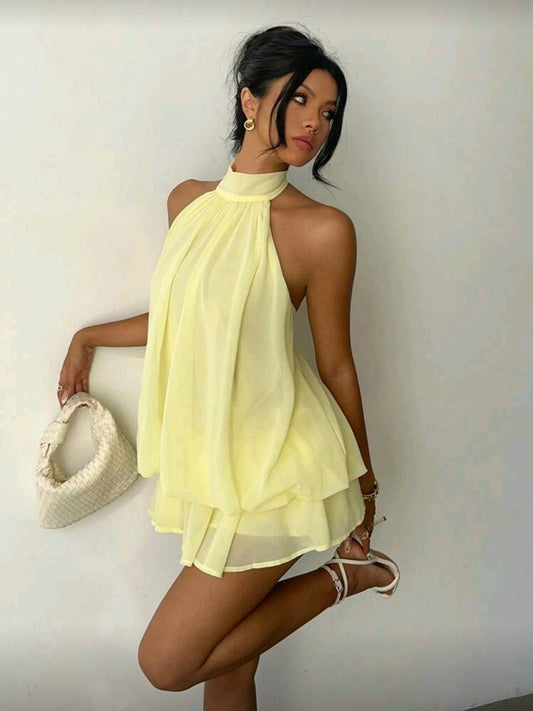 Yellow Halter Dress