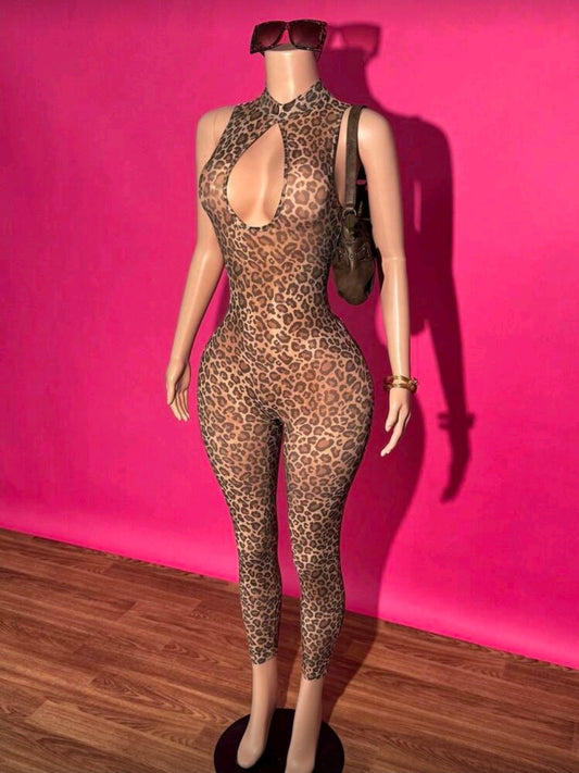 Leopard Print Jumpsuit