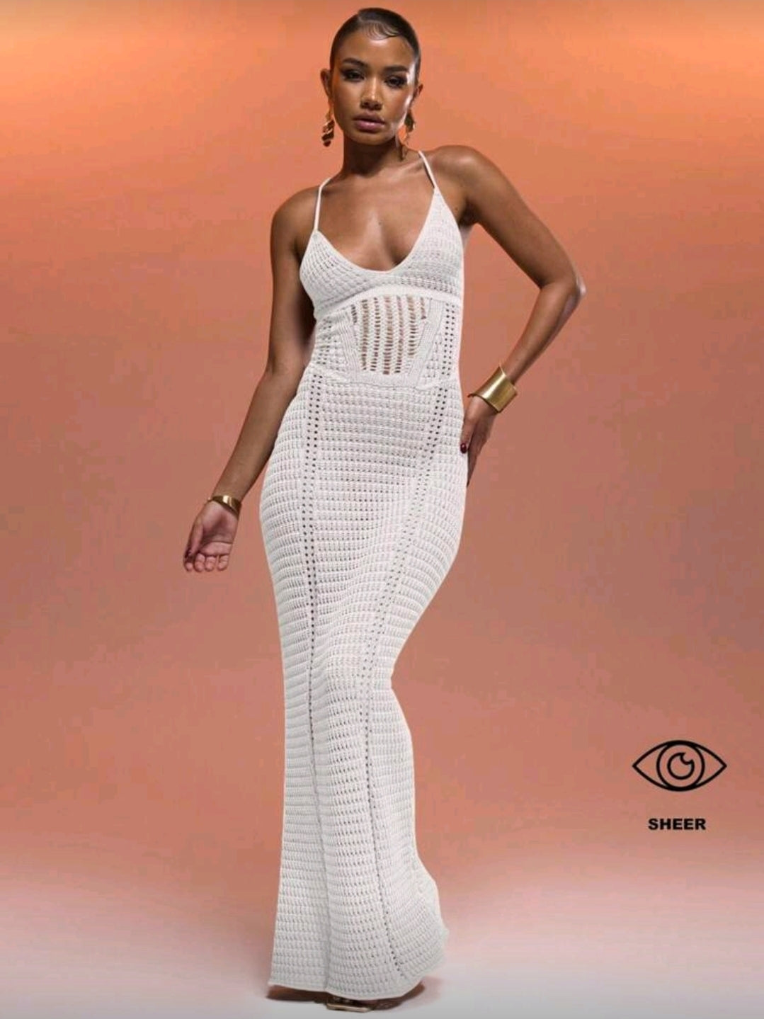 White Crochet Dress