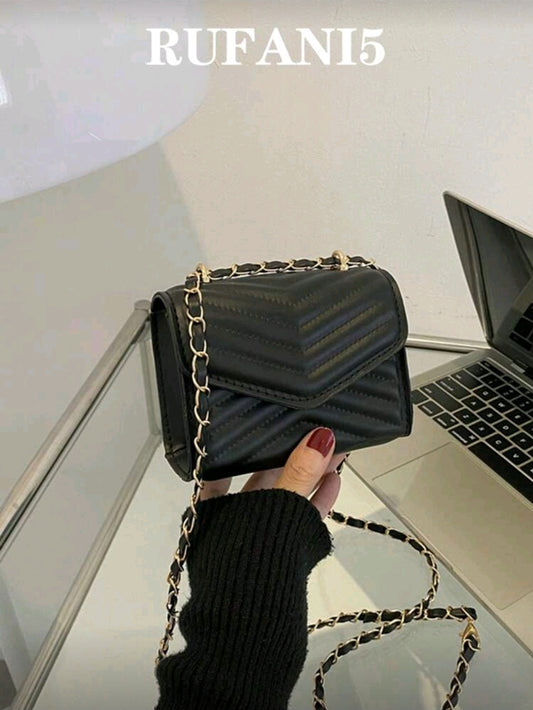 Chevron Black Purse