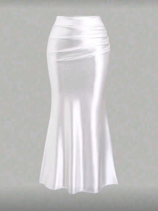 White Silk Skirt