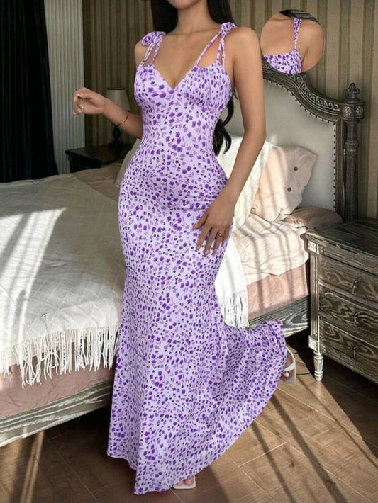 Purple Floral Dress