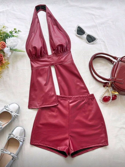 Leather Halter Set