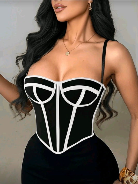 Black Lined Bustier