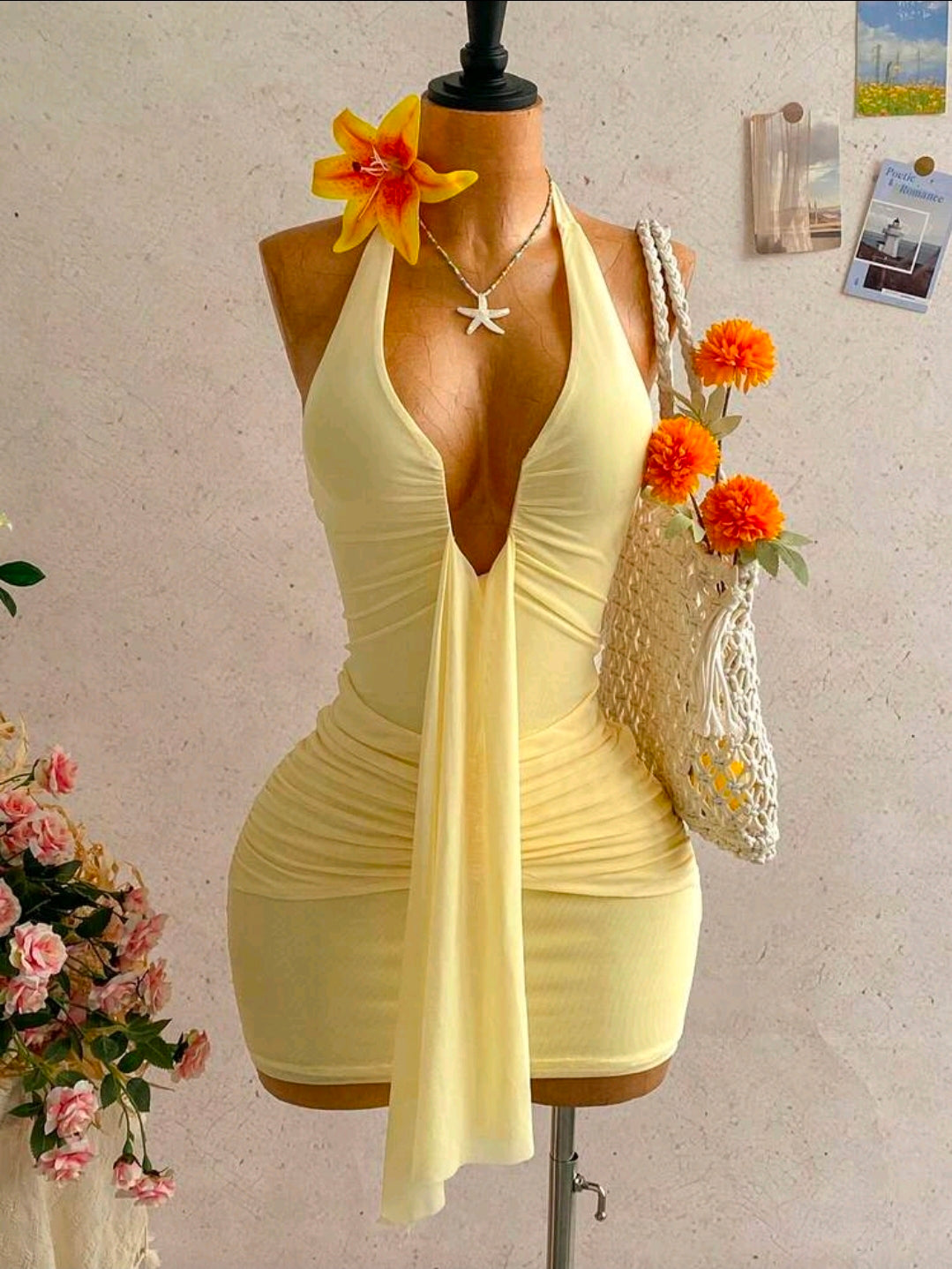 Yellow Cutout Dress