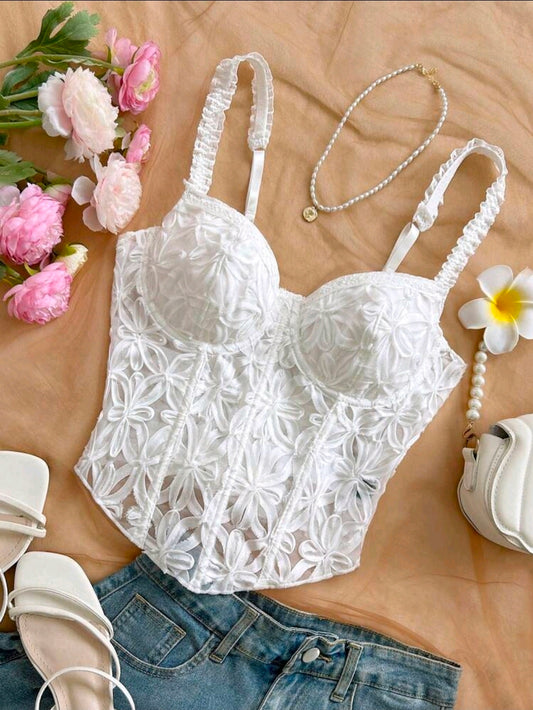 White Bustier