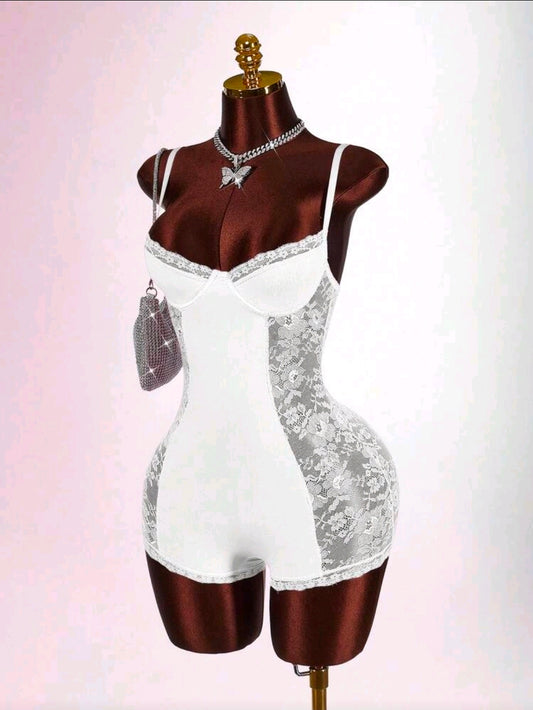 White Lace Romper
