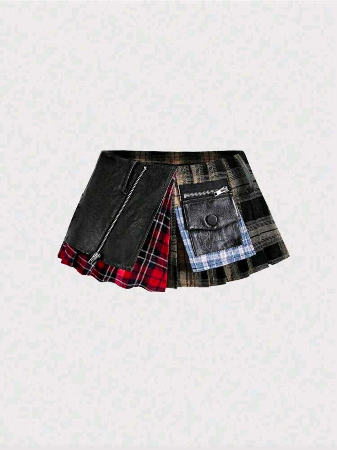 Plaid Red Mini Skirt