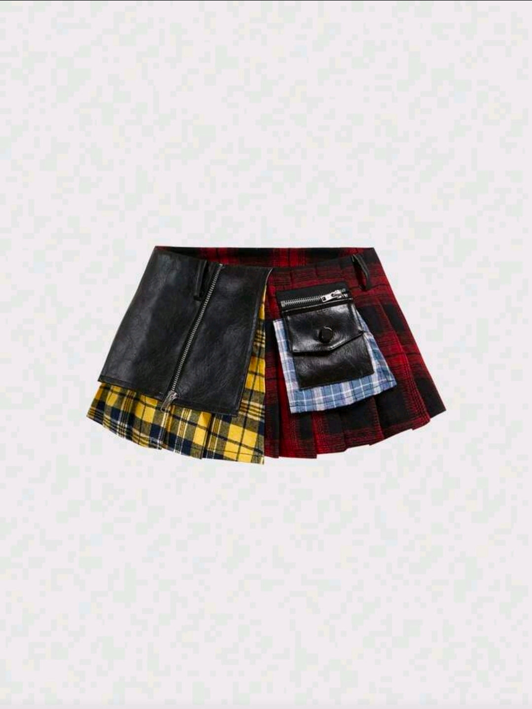 Plaid Yellow Mini Skirt