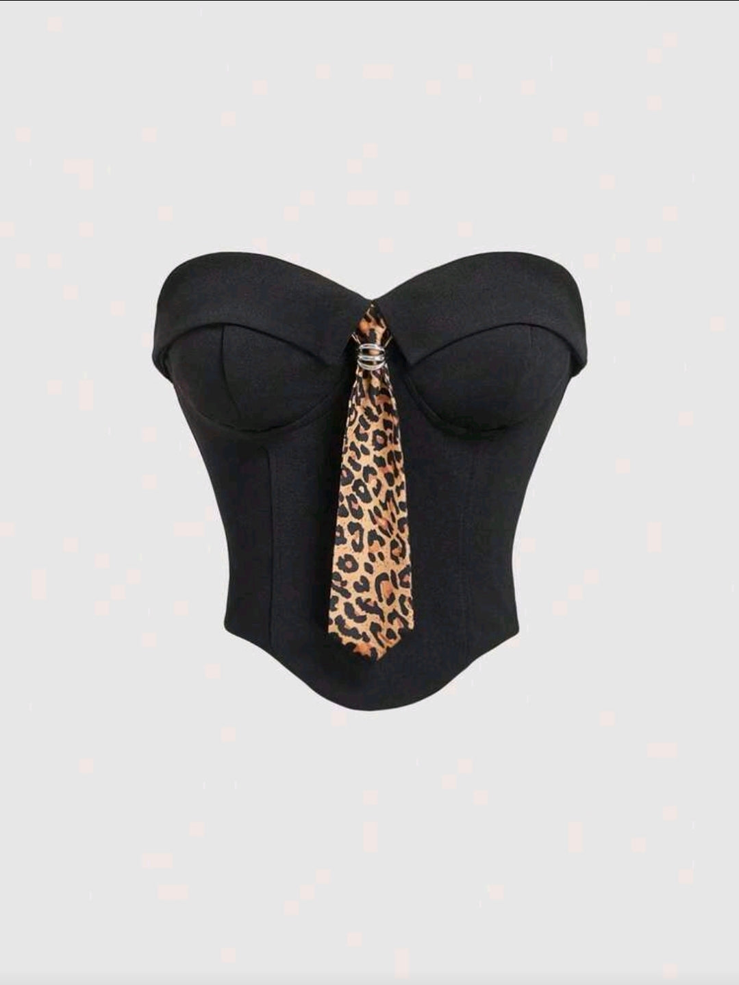 Cheetah Tie Corset